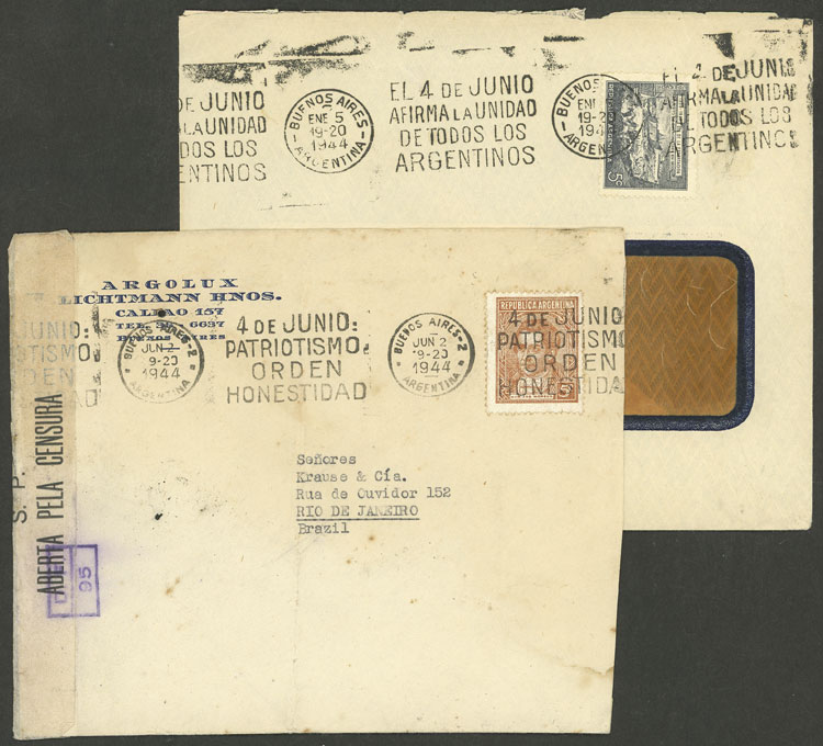 Lot 1385 - Argentina postal history -  Guillermo Jalil - Philatino Auction # 2348 ARGENTINA: General auction with material of all periods, including rarities