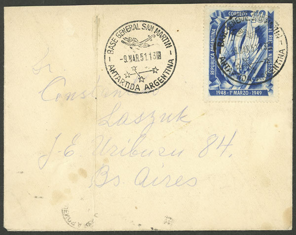 Lot 6 - argentine antarctica postal history -  Guillermo Jalil - Philatino Auction # 2348 ARGENTINA: General auction with material of all periods, including rarities