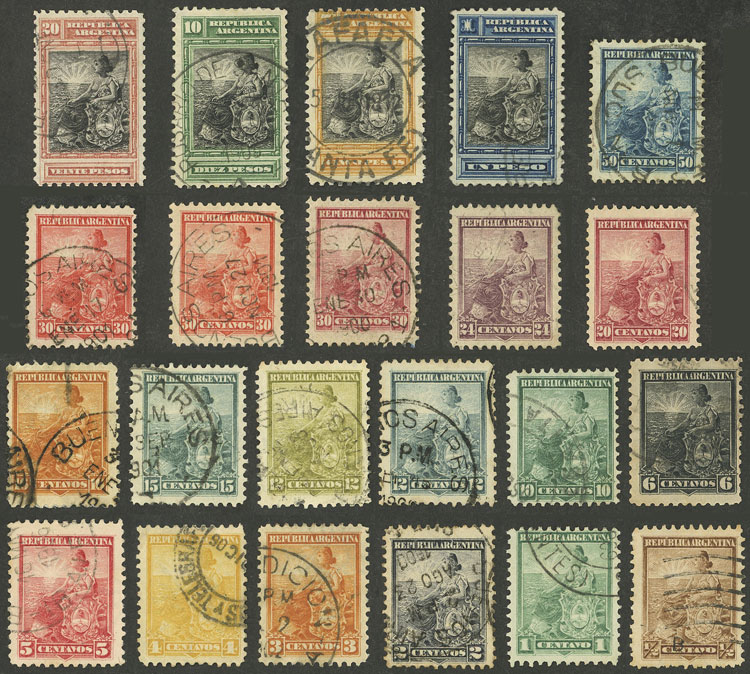 Lot 299 - Argentina general issues -  Guillermo Jalil - Philatino Auction # 2348 ARGENTINA: General auction with material of all periods, including rarities