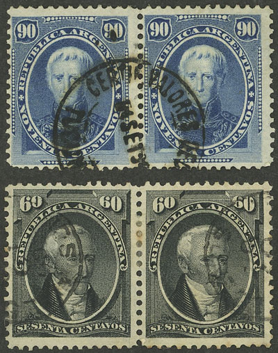 Lot 191 - Argentina general issues -  Guillermo Jalil - Philatino Auction # 2348 ARGENTINA: General auction with material of all periods, including rarities