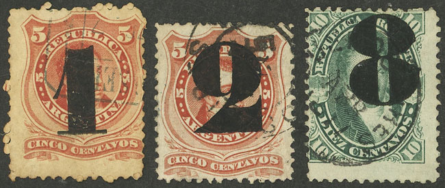 Lot 195 - Argentina general issues -  Guillermo Jalil - Philatino Auction # 2348 ARGENTINA: General auction with material of all periods, including rarities