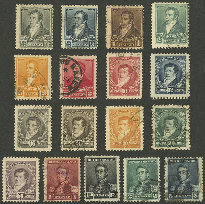 Lot 277 - Argentina general issues -  Guillermo Jalil - Philatino Auction # 2348 ARGENTINA: General auction with material of all periods, including rarities