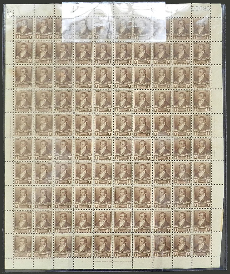 Lot 281 - Argentina general issues -  Guillermo Jalil - Philatino Auction # 2348 ARGENTINA: General auction with material of all periods, including rarities