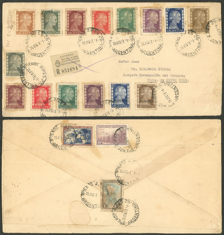 Lot 1410 - Argentina postal history -  Guillermo Jalil - Philatino Auction # 2348 ARGENTINA: General auction with material of all periods, including rarities