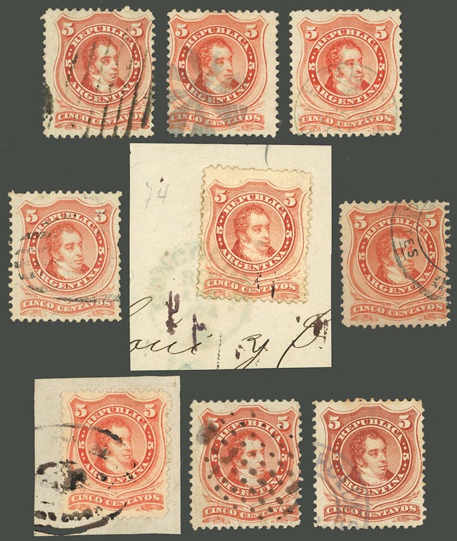 Lot 183 - Argentina general issues -  Guillermo Jalil - Philatino Auction # 2348 ARGENTINA: General auction with material of all periods, including rarities