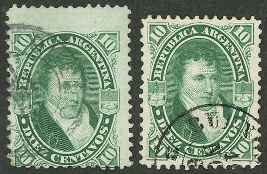 Lot 186 - Argentina general issues -  Guillermo Jalil - Philatino Auction # 2348 ARGENTINA: General auction with material of all periods, including rarities