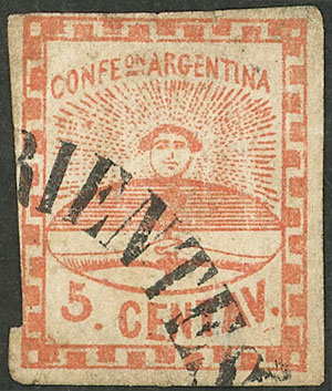 Lot 66 - Argentina confederation -  Guillermo Jalil - Philatino Auction # 2348 ARGENTINA: General auction with material of all periods, including rarities