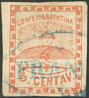 Lot 60 - Argentina confederation -  Guillermo Jalil - Philatino Auction # 2348 ARGENTINA: General auction with material of all periods, including rarities