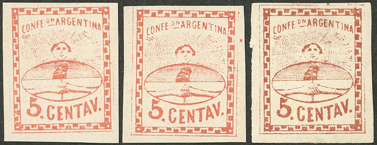 Lot 75 - Argentina confederation -  Guillermo Jalil - Philatino Auction # 2348 ARGENTINA: General auction with material of all periods, including rarities