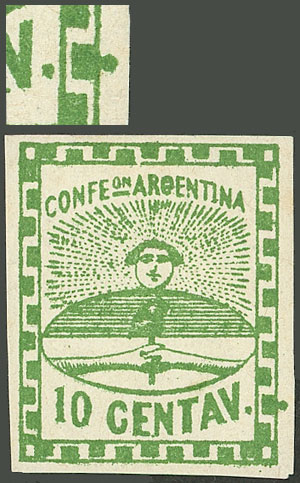 Lot 72 - Argentina confederation -  Guillermo Jalil - Philatino Auction # 2348 ARGENTINA: General auction with material of all periods, including rarities