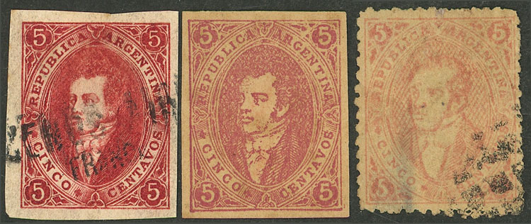 Lot 169 - Argentina rivadavias -  Guillermo Jalil - Philatino Auction # 2348 ARGENTINA: General auction with material of all periods, including rarities