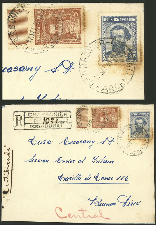 Lot 1376 - Argentina postal history -  Guillermo Jalil - Philatino Auction # 2348 ARGENTINA: General auction with material of all periods, including rarities