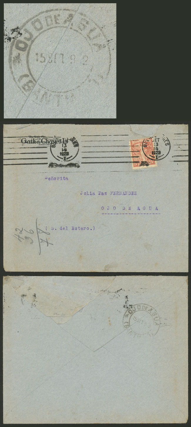 Lot 1359 - Argentina postal history - Guillermo Jalil - Philatino Auction # 2348 ARGENTINA: General auction with material of all periods, including rarities Lot 1359 - Argentina postal history - Guillermo Jalil - Philatino Auction # 2348 ARGENTINA: General auction with material of all periods, including rarities