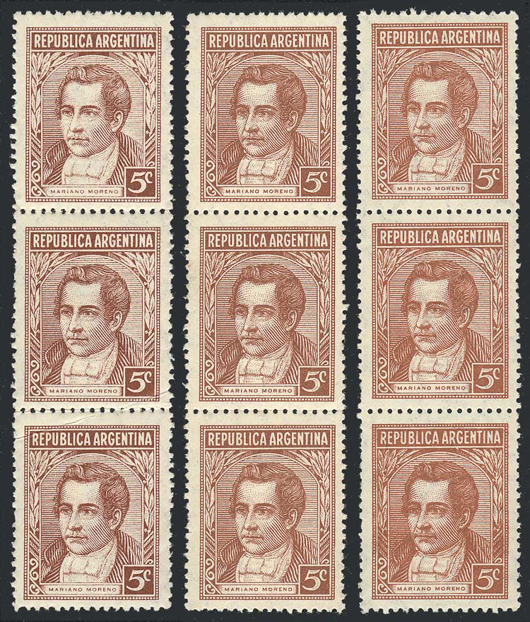 Lot 472 - Argentina general issues -  Guillermo Jalil - Philatino Auction # 2348 ARGENTINA: General auction with material of all periods, including rarities
