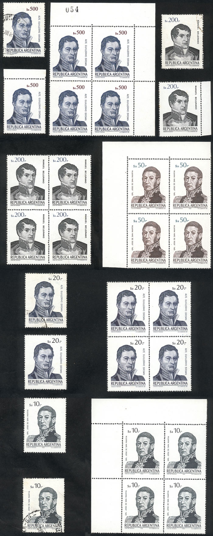 Lot 971 - Argentina general issues - Guillermo Jalil - Philatino Auction # 2348 ARGENTINA: General auction with material of all periods, including rarities Lot 971 - Argentina general issues - Guillermo Jalil - Philatino Auction # 2348 ARGENTINA: General auction with material of all periods, including rarities