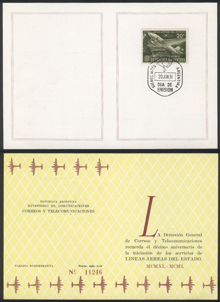Lot 1077 - Argentina airmail - Guillermo Jalil - Philatino Auction # 2348 ARGENTINA: General auction with material of all periods, including rarities Lot 1077 - Argentina airmail - Guillermo Jalil - Philatino Auction # 2348 ARGENTINA: General auction with material of all periods, including rarities