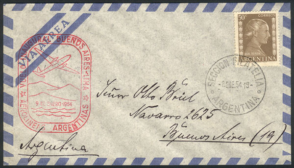 Lot 1417 - Argentina postal history -  Guillermo Jalil - Philatino Auction # 2348 ARGENTINA: General auction with material of all periods, including rarities