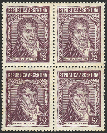 Lot 514 - Argentina general issues -  Guillermo Jalil - Philatino Auction # 2348 ARGENTINA: General auction with material of all periods, including rarities