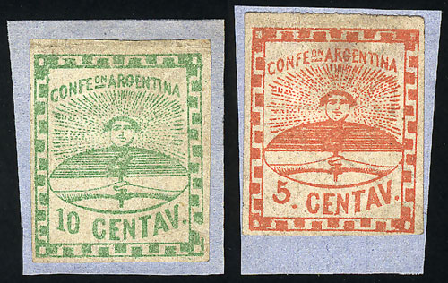 Lot 59 - Argentina confederation -  Guillermo Jalil - Philatino Auction # 2348 ARGENTINA: General auction with material of all periods, including rarities