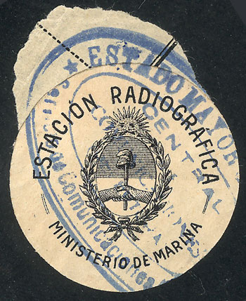 Lot 1292 - Argentina telegraph seals -  Guillermo Jalil - Philatino Auction # 2348 ARGENTINA: General auction with material of all periods, including rarities