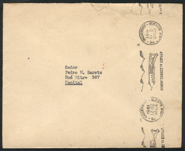 Lot 1409 - Argentina postal history -  Guillermo Jalil - Philatino Auction # 2348 ARGENTINA: General auction with material of all periods, including rarities