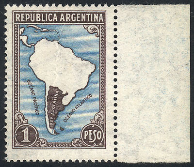 Lot 525 - Argentina general issues -  Guillermo Jalil - Philatino Auction # 2348 ARGENTINA: General auction with material of all periods, including rarities