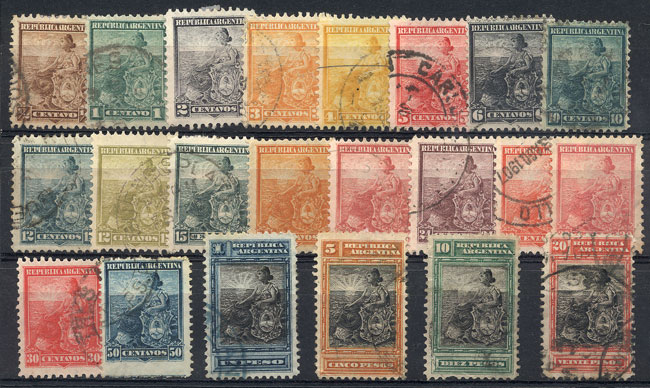 Lot 298 - Argentina general issues -  Guillermo Jalil - Philatino Auction # 2348 ARGENTINA: General auction with material of all periods, including rarities