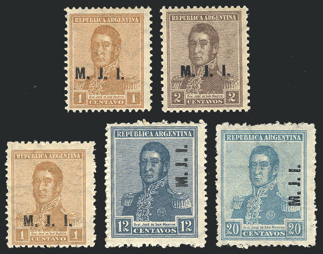 Lot 1198 - Argentina official stamps - Guillermo Jalil - Philatino Auction # 2348 ARGENTINA: General auction with material of all periods, including rarities Lot 1198 - Argentina official stamps - Guillermo Jalil - Philatino Auction # 2348 ARGENTINA: General auction with material of all periods, including rarities