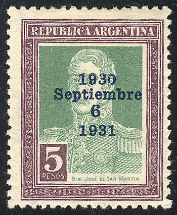 Lot 455 - Argentina general issues -  Guillermo Jalil - Philatino Auction # 2348 ARGENTINA: General auction with material of all periods, including rarities