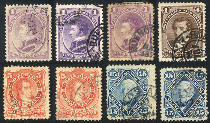 Lot 173 - Argentina general issues -  Guillermo Jalil - Philatino Auction # 2348 ARGENTINA: General auction with material of all periods, including rarities