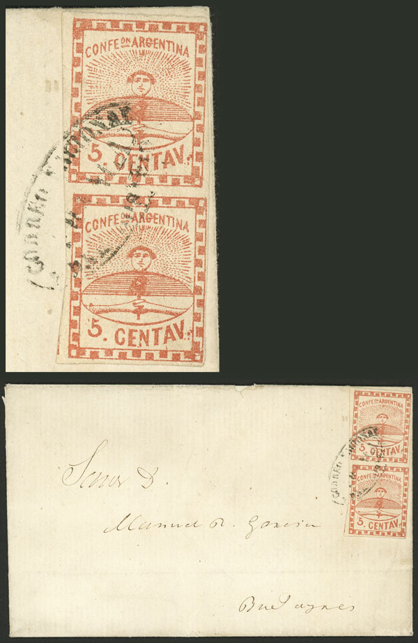 Lot 17 - Argentina confederation -  Guillermo Jalil - Philatino Auction # 2349 ARGENTINA: Special end-of-the year auction