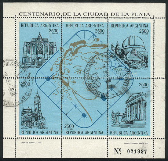 Lot 1167 - Argentina souvenir sheets - Guillermo Jalil - Philatino Auction # 2401 ARGENTINA: Lot 1167 - Argentina souvenir sheets - Guillermo Jalil - Philatino Auction # 2401 ARGENTINA: