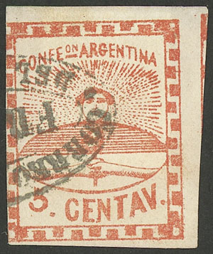 Lot 48 - Argentina confederation - Guillermo Jalil - Philatino Auction # 2401 ARGENTINA: Lot 48 - Argentina confederation - Guillermo Jalil - Philatino Auction # 2401 ARGENTINA: