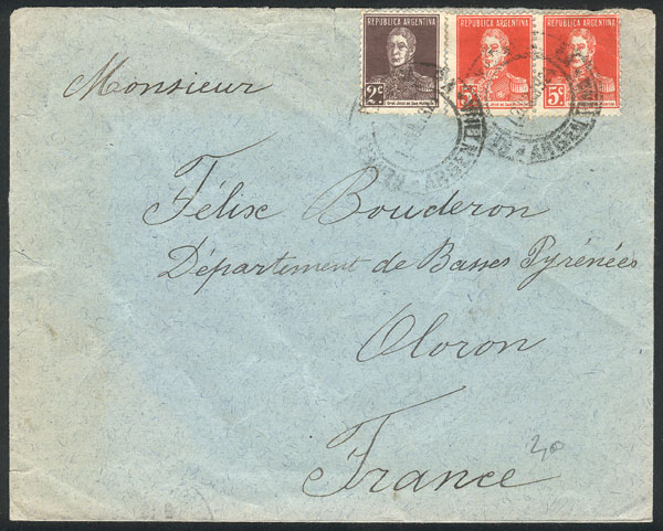 Lot 1353 - Argentina postal history -  Guillermo Jalil - Philatino Auction # 2401 ARGENTINA: 
