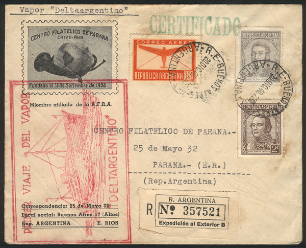 Lot 1381 - Argentina postal history -  Guillermo Jalil - Philatino Auction # 2401 ARGENTINA: 