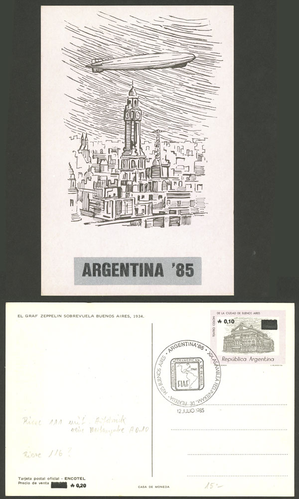 Lot 1315 - Argentina Postal stationery - Guillermo Jalil - Philatino Auction # 2401 ARGENTINA: Lot 1315 - Argentina Postal stationery - Guillermo Jalil - Philatino Auction # 2401 ARGENTINA: