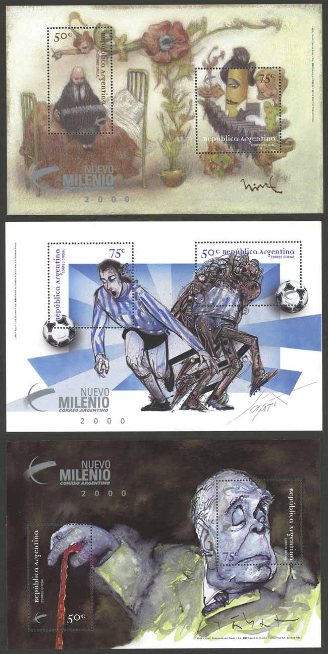 Lot 1192 - Argentina souvenir sheets - Guillermo Jalil - Philatino Auction # 2401 ARGENTINA: Lot 1192 - Argentina souvenir sheets - Guillermo Jalil - Philatino Auction # 2401 ARGENTINA: