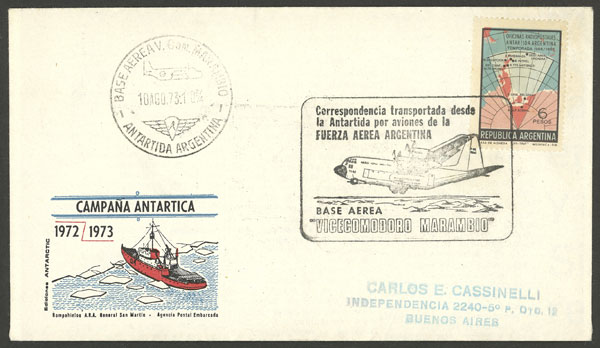 Lot 5 - argentine antarctica postal history - Guillermo Jalil - Philatino Auction # 2401 ARGENTINA: Lot 5 - argentine antarctica postal history - Guillermo Jalil - Philatino Auction # 2401 ARGENTINA: