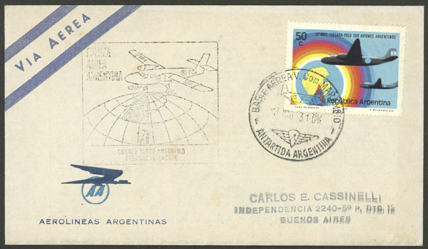 Lot 6 - argentine antarctica postal history - Guillermo Jalil - Philatino Auction # 2401 ARGENTINA: Lot 6 - argentine antarctica postal history - Guillermo Jalil - Philatino Auction # 2401 ARGENTINA: