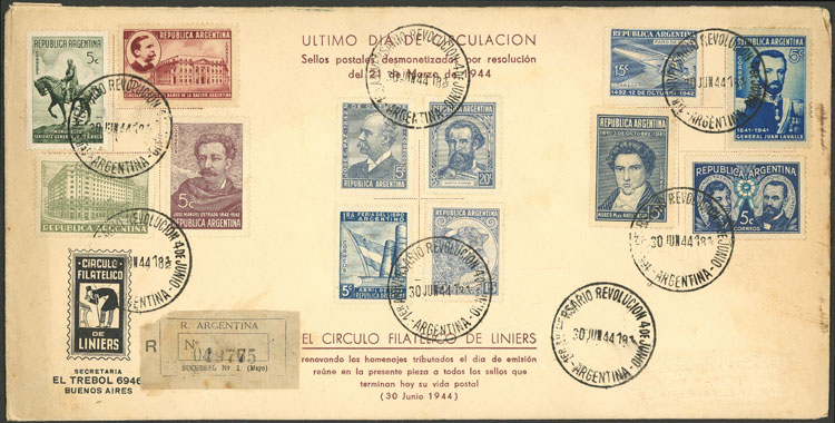 Lot 1388 - Argentina postal history -  Guillermo Jalil - Philatino Auction # 2401 ARGENTINA: 