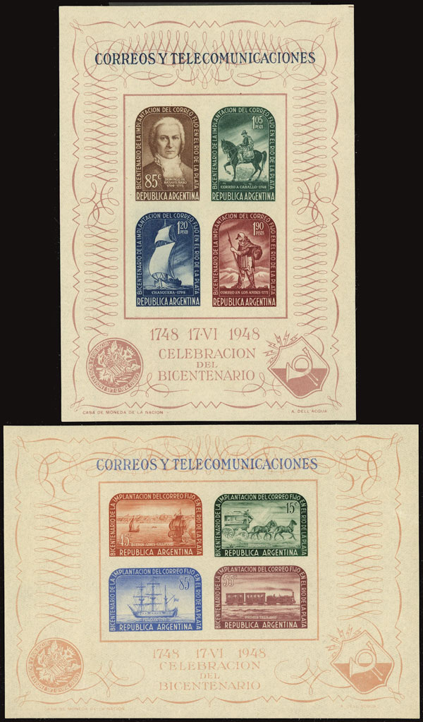 Lot 1151 - Argentina souvenir sheets - Guillermo Jalil - Philatino Auction # 2401 ARGENTINA: Lot 1151 - Argentina souvenir sheets - Guillermo Jalil - Philatino Auction # 2401 ARGENTINA: