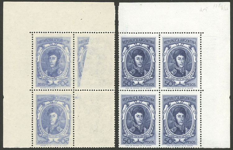 Lot 833 - Argentina general issues -  Guillermo Jalil - Philatino Auction # 2401 ARGENTINA: 
