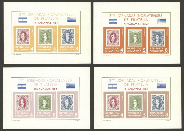Lot 1153 - Argentina souvenir sheets - Guillermo Jalil - Philatino Auction # 2401 ARGENTINA: Lot 1153 - Argentina souvenir sheets - Guillermo Jalil - Philatino Auction # 2401 ARGENTINA: