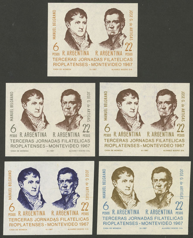 Lot 1158 - Argentina souvenir sheets - Guillermo Jalil - Philatino Auction # 2401 ARGENTINA: Lot 1158 - Argentina souvenir sheets - Guillermo Jalil - Philatino Auction # 2401 ARGENTINA:
