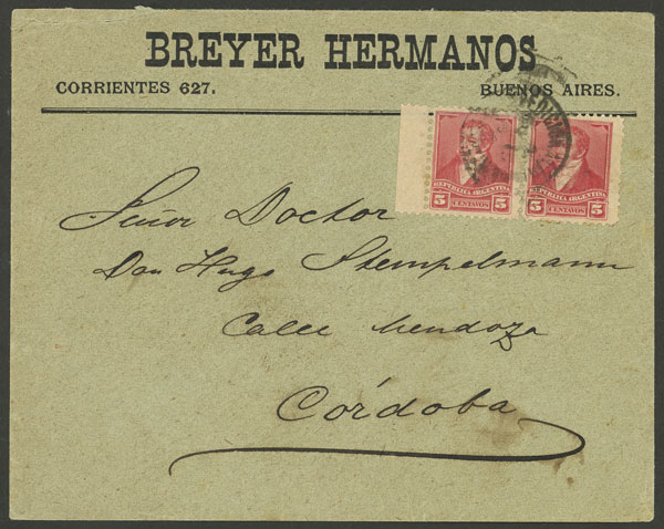 Lot 1336 - Argentina postal history - Guillermo Jalil - Philatino Auction # 2401 ARGENTINA: Lot 1336 - Argentina postal history - Guillermo Jalil - Philatino Auction # 2401 ARGENTINA: