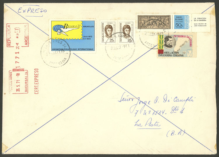 Lot 1437 - Argentina postal history -  Guillermo Jalil - Philatino Auction # 2401 ARGENTINA: 