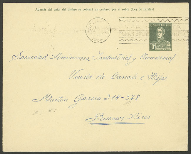 Lot 1374 - Argentina postal history -  Guillermo Jalil - Philatino Auction # 2401 ARGENTINA: 