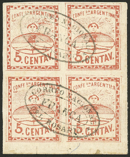Lot 62 - Argentina confederation - Guillermo Jalil - Philatino Auction # 2401 ARGENTINA: Lot 62 - Argentina confederation - Guillermo Jalil - Philatino Auction # 2401 ARGENTINA:
