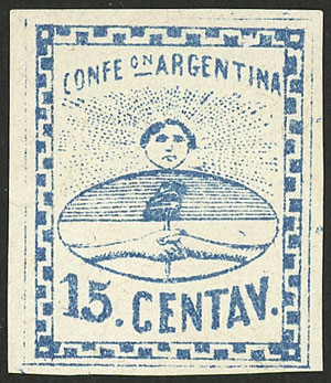 Lot 64 - Argentina confederation - Guillermo Jalil - Philatino Auction # 2401 ARGENTINA: Lot 64 - Argentina confederation - Guillermo Jalil - Philatino Auction # 2401 ARGENTINA: