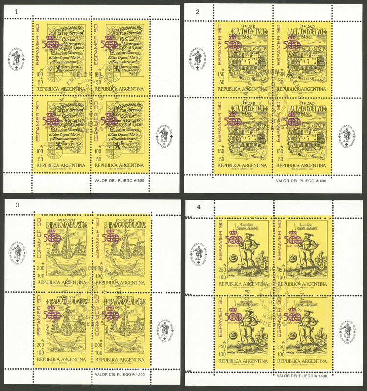 Lot 1171 - Argentina souvenir sheets - Guillermo Jalil - Philatino Auction # 2401 ARGENTINA: Lot 1171 - Argentina souvenir sheets - Guillermo Jalil - Philatino Auction # 2401 ARGENTINA: